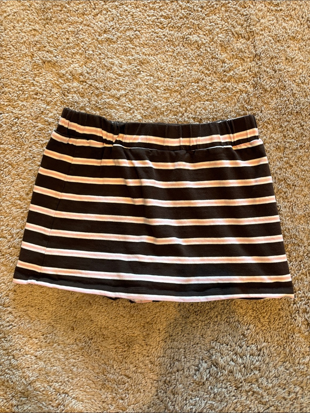 Brown Striped Skort